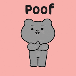 Kawaii Bear Betakkuma Disappearing Magic GIF