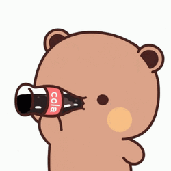 Kawaii Bear With Cola GIF