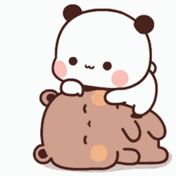 Kawaii Bears Cuddling GIF