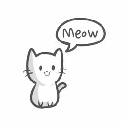 Kawaii Cat Cool Meow Wave GIF