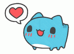 Kawaii Cat In Love GIF