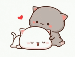 Kawaii Cat Licking Over GIF