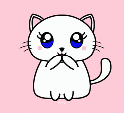 Kawaii Cat Love You Kiss GIF