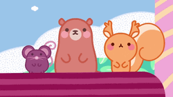 Kawaii Christmas Animals Confused GIF