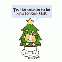 Kawaii Christmas Cat Tree GIF