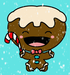 Kawaii Christmas Gingerbread GIF
