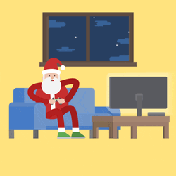 Kawaii Christmas Santa Cartoon GIF