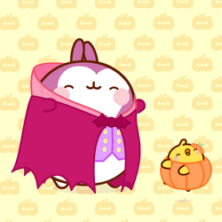 Kawaii Halloween Dance Molang Piu Piu GIF