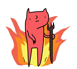 Kawaii Halloween Devil Fire Flirt GIF