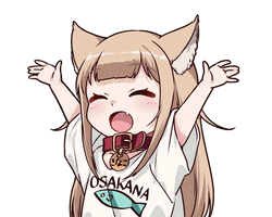 Kawaii Happy Cat Girl GIF