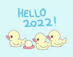 Kawaii Happy New Year Hello 2022