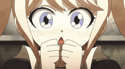 Kawaii Junko Enoshima Blushing GIF