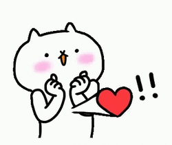 Kawaii Line Heartbeat GIF