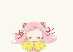 Kawaii Pink Hair Hair Cheer Dance GIF