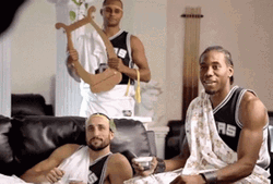 Kawhi Leonard And Teammates GIF