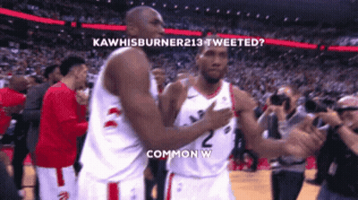 Kawhisburner213 Tweeted A Picture Of Two Basketball Players Hugging GIF