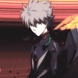 Kaworu Nagisa Evangelion Staring GIF