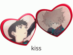 Kaworu Nagisa Kiss Heart Pendant GIF