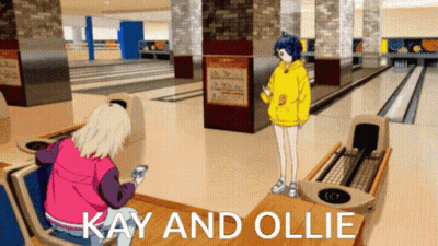 Kay And Ollie At Bottom Of Bowling Alley GIF