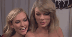 Kaylor Taylor Swift Looks At Karlie Kloss GIF