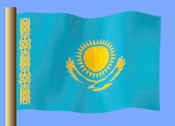 Kazakhstan Cartoon National Flag