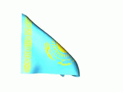 Kazakhstan National Flag Waving