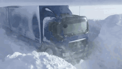 Kazakhstan Trucks Stuck In Snow