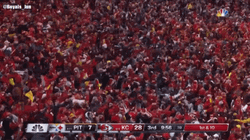 KC Fans Cheering Tomahawk Chop GIF