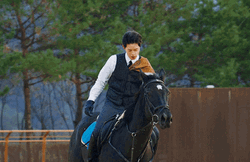 Kdrama Series Vincenzo Song Joong-Ki Horseback Riding  GIF