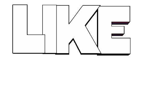 Ke Word In Pink And Purple Sticker