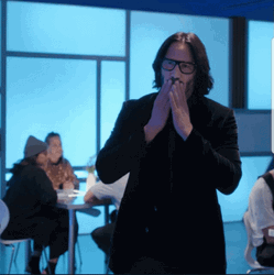 Keanu Reeves Flying Kiss GIF