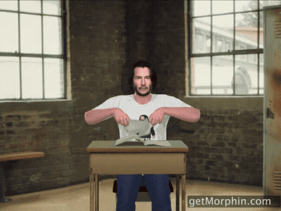 Keanu Reeves Millie Boby Brown GIF