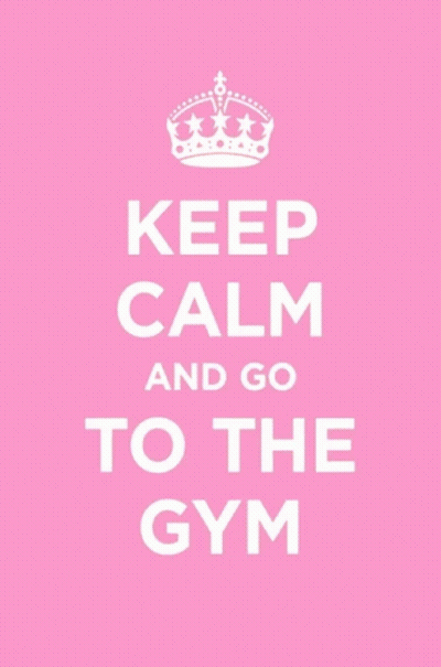 Keep Calm And Work Out Poster With Crown GIF