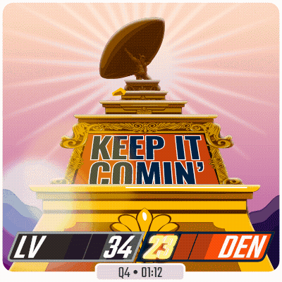 Keep It Comin Sign On Statue GIF