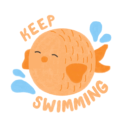 Keep Swimming Fish Encouragement GIF
