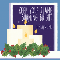 Keep Your Flame Burning Bright Christmas Card GIF
