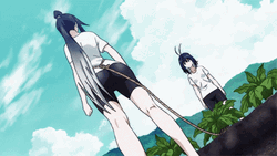 Keijo Hip Whip Girl Pulling Plants GIF