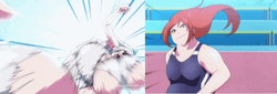 Keijo Versus Chubby Lady Fierce Battle GIF
