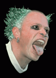 Keith Flint With His Outside Tongue Reaction Face GIF