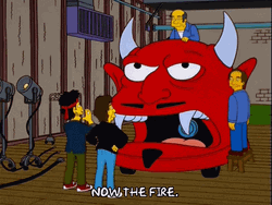 Keith Richards Fire Breathing Vehicle The Simpsons GIF
