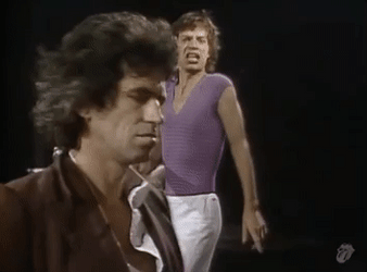 Keith Richards Mick Jagger Performing GIF