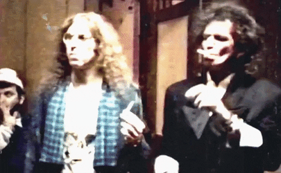 Keith Richards Smoking Concert Scene GIF