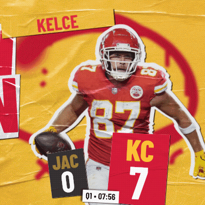 Kelce Holding Football GIF