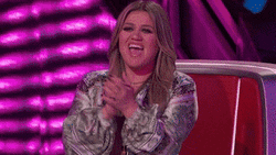 Kelly Clarkson Congratulating The Voice Contestant GIF