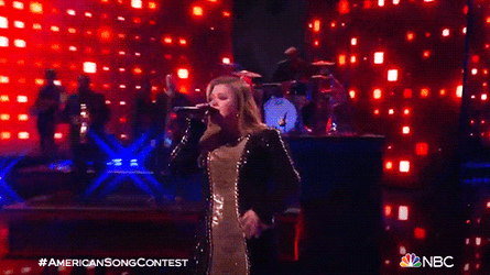 Kelly Clarkson In American Song Contest GIF
