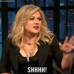 Kelly Clarkson Shhhh GIF