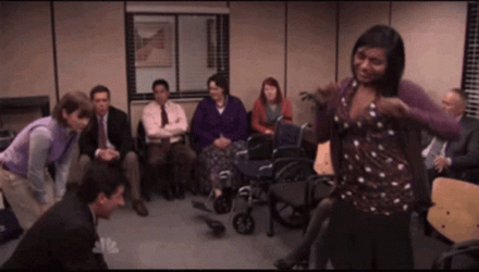 Kelly Kapoor Dancing While Co Worker Giving Cpr GIF
