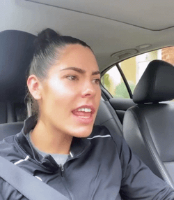 Kelsey Plum Widening Her Mouth GIF