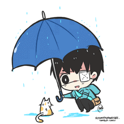 Ken Kaneki Holding An Umbrella GIF