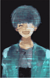 Ken Kaneki Sad Anime Boy Glitch GIF
